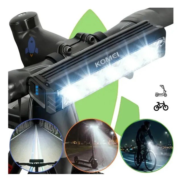 Farol de Bike Komei 20.000 Lúmens USB-C