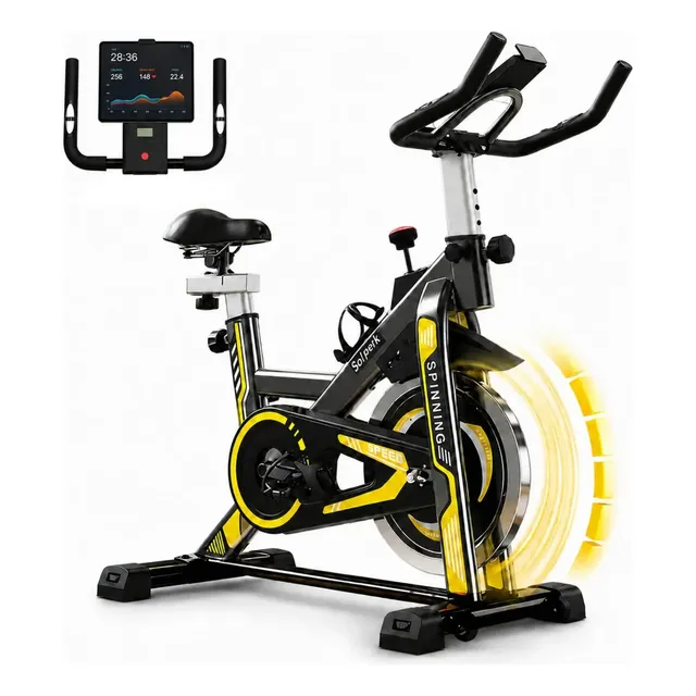 Bicicleta Spinning Romantic Crown roda inércia 13kg preto