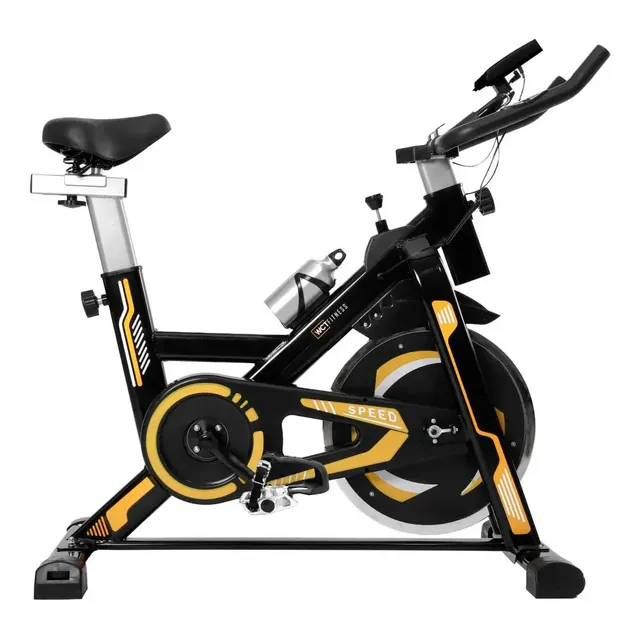 Bicicleta Spinning WCT Fitness roda inércia 13kg preto