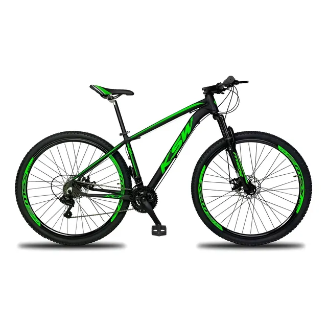 Bicicleta Aro 29 KSW 24V Shimano Freio Hidráulico/Trava/K7